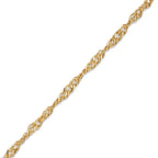 Ankelkæde 375/9K guld 23-25 cm