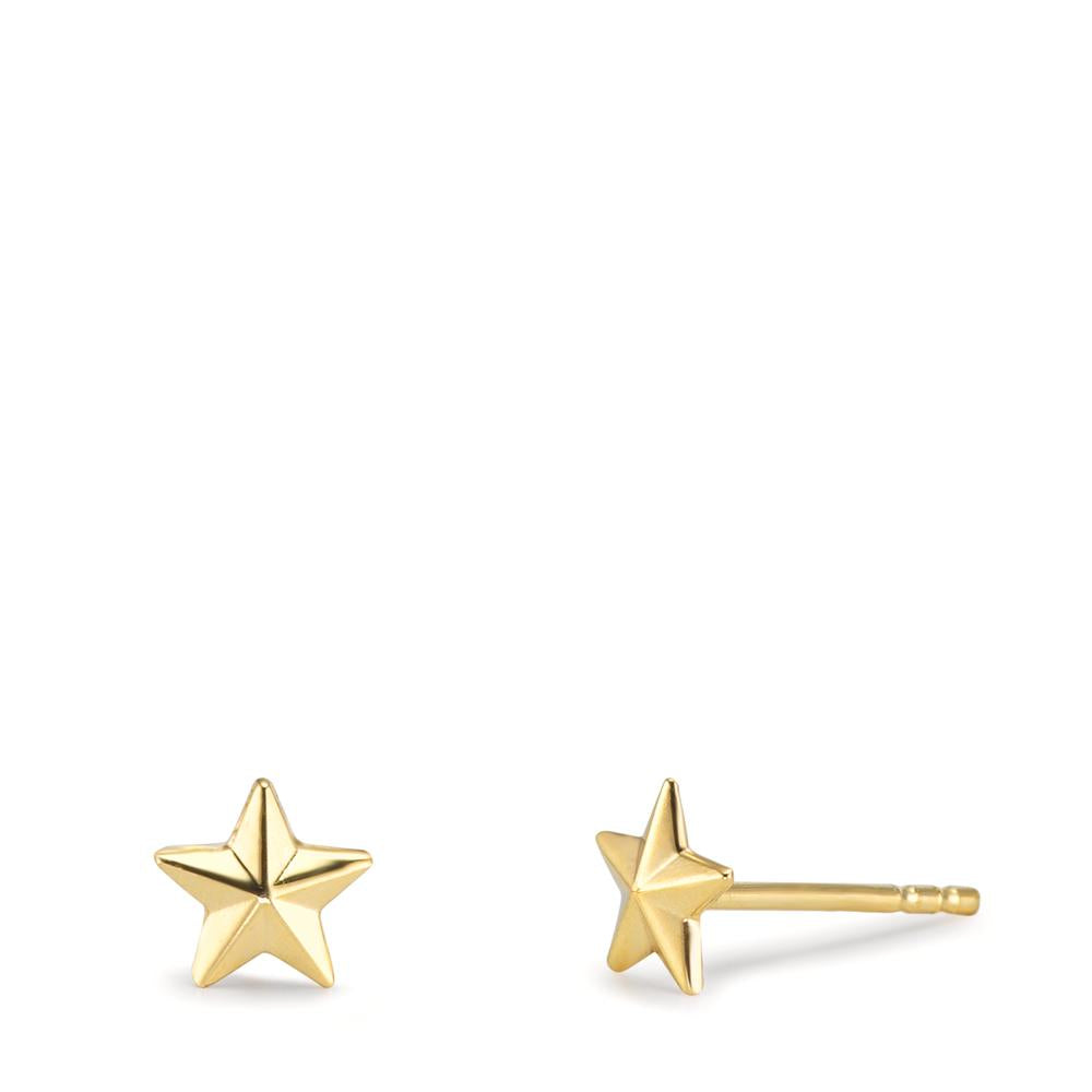 Ørestikker 375/9K guld stjerne Ø4.5 mm