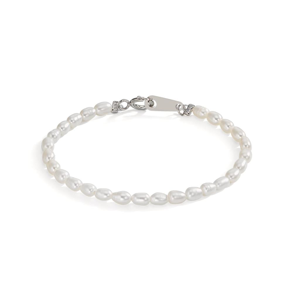 Armbånd Sølv rhodineret Ferskvands kulturperle, 2.5 mm 11.5 cm