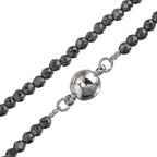 Collier Rustfrit stål Hæmatit 3 mm 42 cm