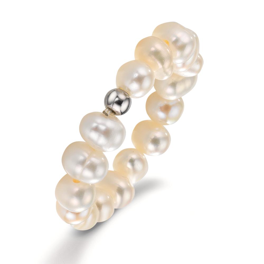 Ringe Rustfrit stål Ferskvands kulturperle, 4.5 mm