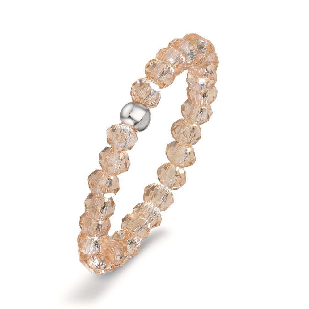 Ringe Rustfrit stål Krystal champagne , 3 mm