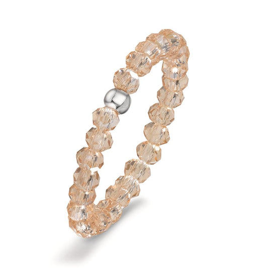 Ringe Rustfrit stål Krystal champagne , 3 mm