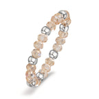 Ringe Rustfrit stål Krystal champagne , 3 mm