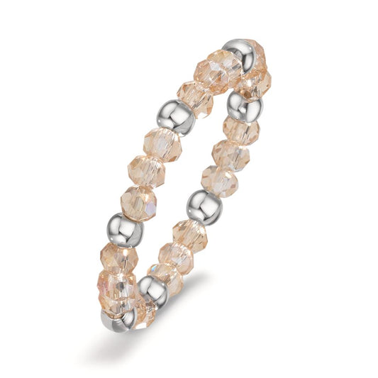 Ringe Rustfrit stål Krystal champagne , 3 mm