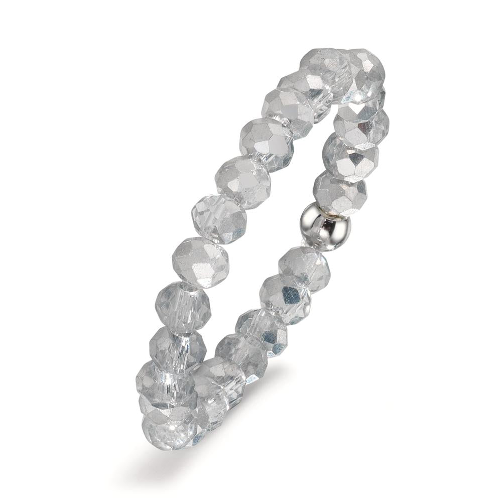 Ringe Rustfrit stål Krystal sølv , 3 mm