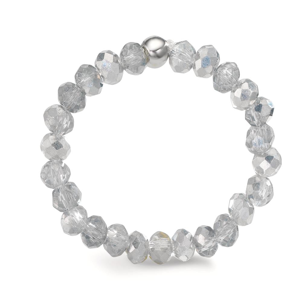 Ringe Rustfrit stål Krystal sølv , 3 mm