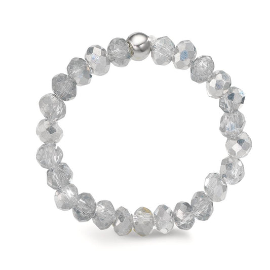 Ringe Rustfrit stål Krystal sølv , 3 mm