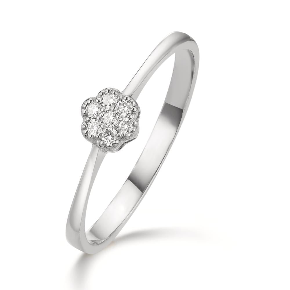 Ringe 750/18K hvidguld Diamant 0.06 ct, 7 Sten , w-si