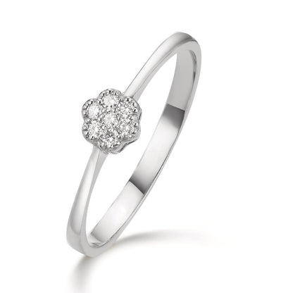 Ringe 750/18K hvidguld Diamant 0.06 ct, 7 Sten , w-si