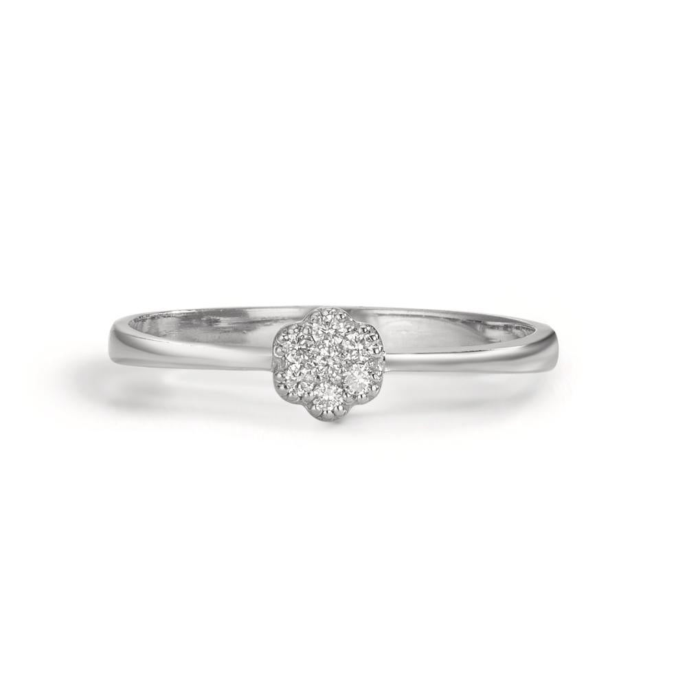 Ringe 750/18K hvidguld Diamant 0.06 ct, 7 Sten , w-si