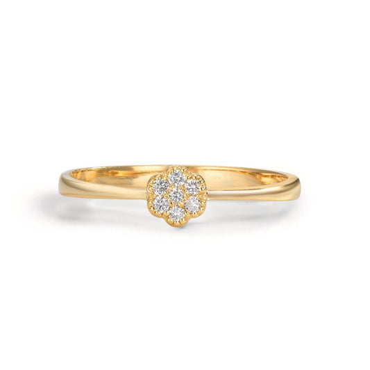 Ringe 750/18K guld Diamant 0.06 ct, 7 Sten , w-si
