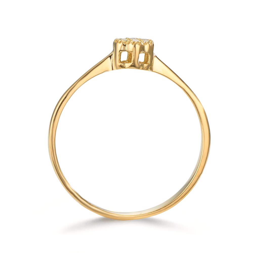 Ringe 750/18K guld Diamant 0.06 ct, 7 Sten , w-si