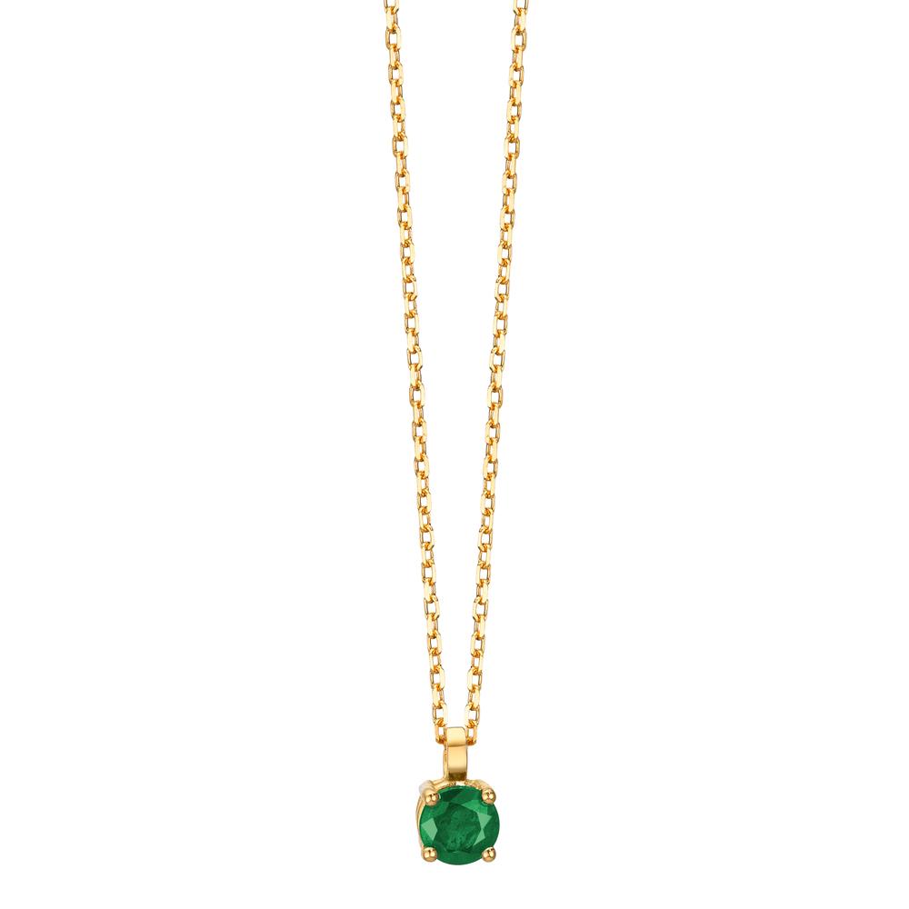 Collier 750/18K guld Smaragd 0.22 ct 42 cm