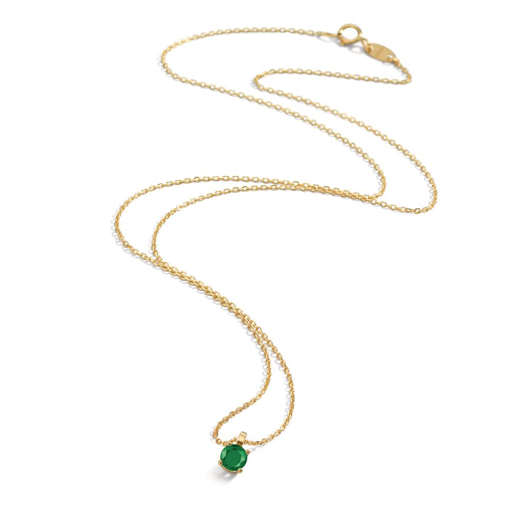 Collier 750/18K guld Smaragd 0.22 ct 42 cm