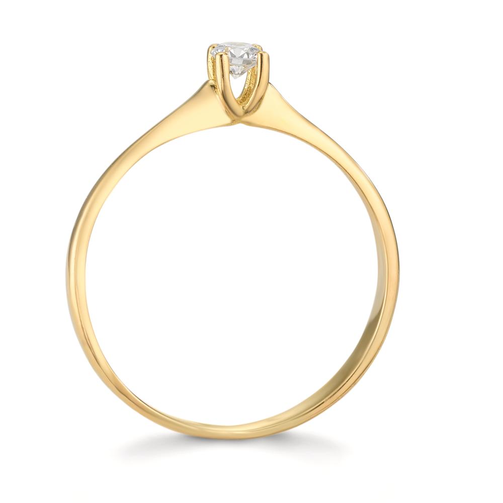 Solitaire ring 750/18K guld Diamant 0.09 ct, w-si