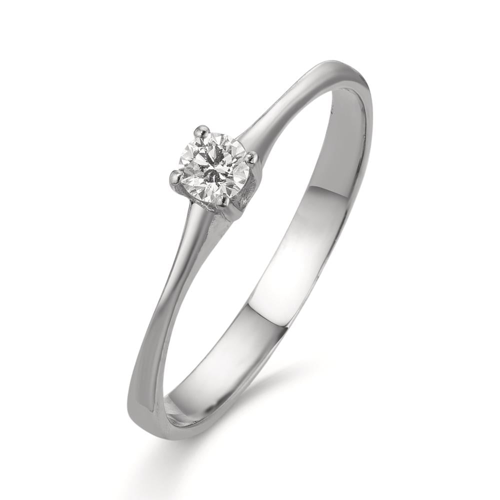 Solitaire ring 750/18K hvidguld Diamant 0.09 ct, w-si