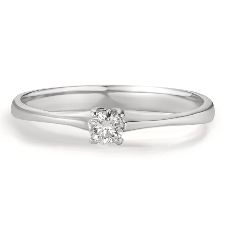 Solitaire ring 750/18K hvidguld Diamant 0.09 ct, w-si