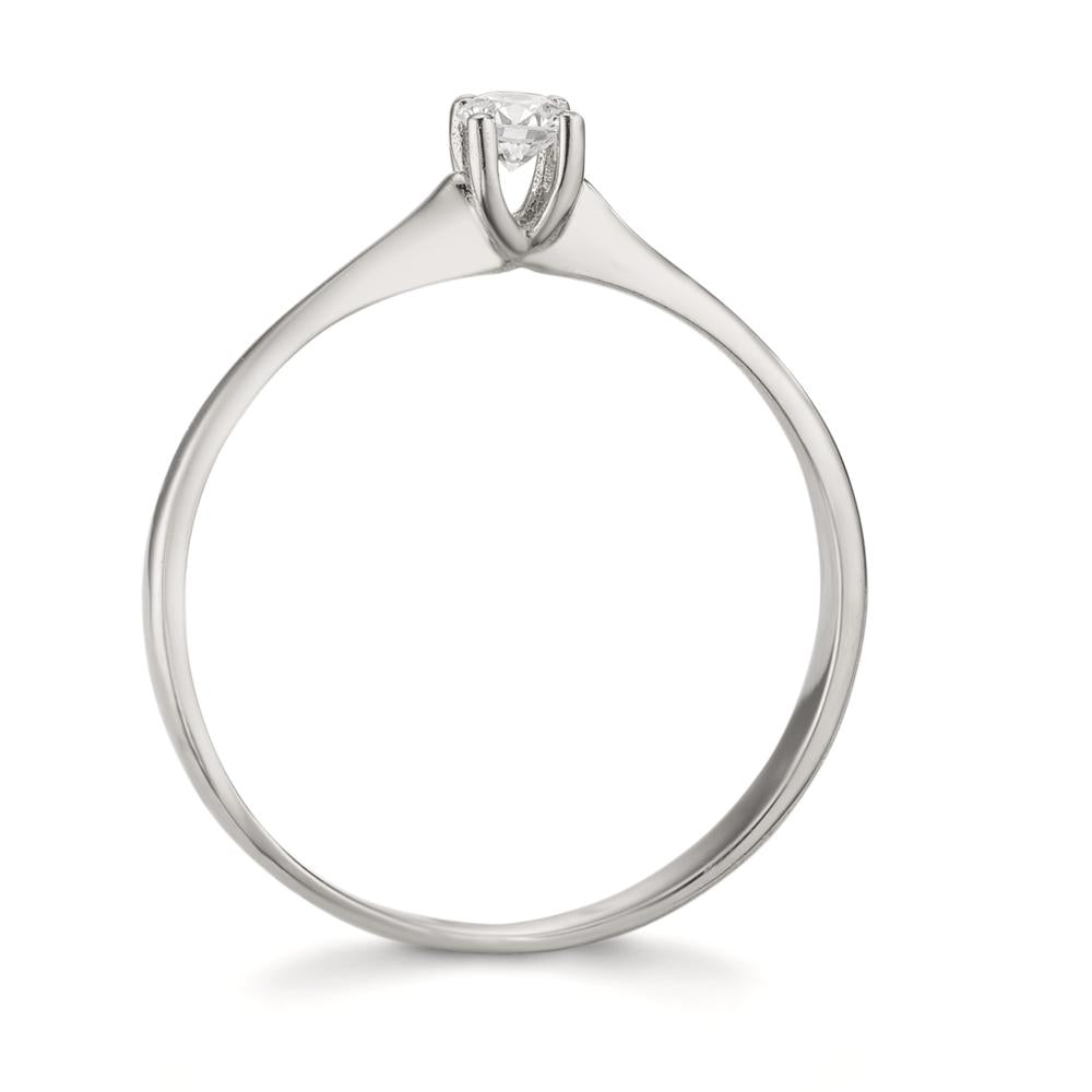 Solitaire ring 750/18K hvidguld Diamant 0.09 ct, w-si