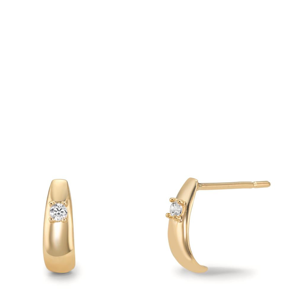 Øreringe 375/9K guld Zirconia 2 Sten