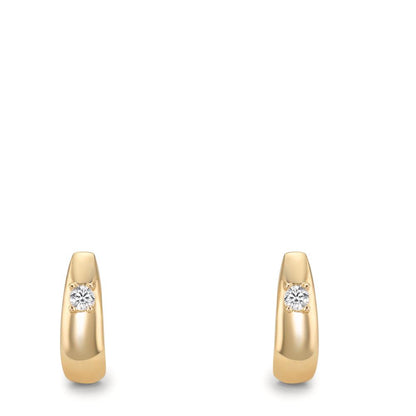 Øreringe 375/9K guld Zirconia 2 Sten