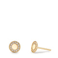 Ørestikker 375/9K guld Zirconia Ø6 mm