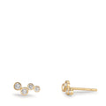 Ørestikker 375/9K guld Zirconia 8 Sten