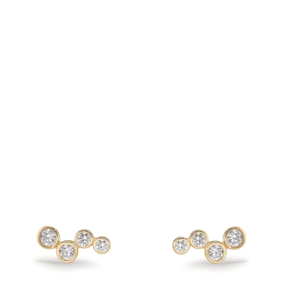 Ørestikker 375/9K guld Zirconia 8 Sten
