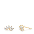 Ørestikker 375/9K guld Zirconia 10 Sten