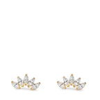 Ørestikker 375/9K guld Zirconia 10 Sten