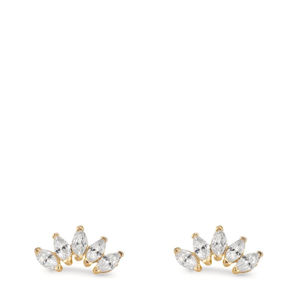Ørestikker 375/9K guld Zirconia 10 Sten