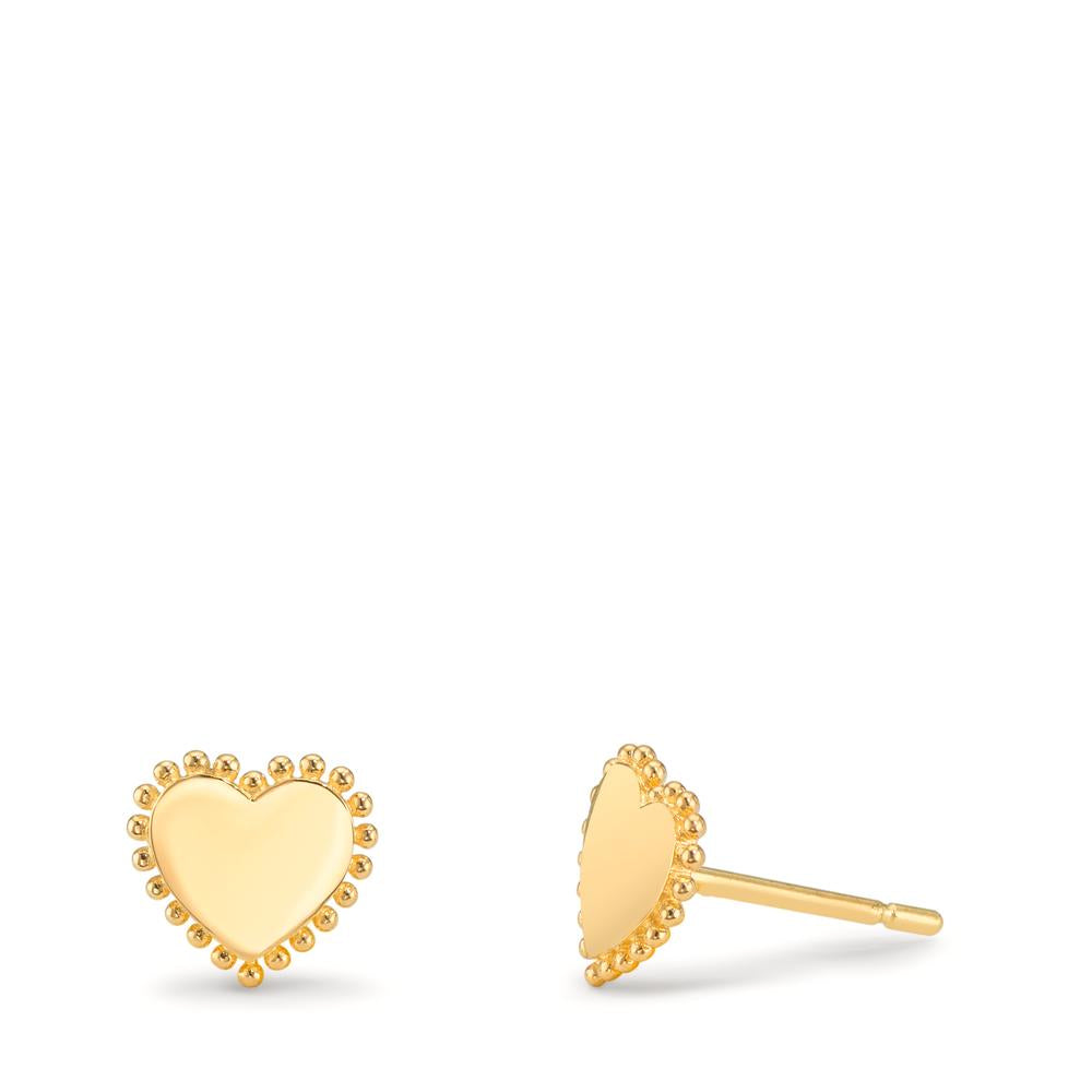 Ørestikker 375/9K guld Hjerte Ø6.5 mm