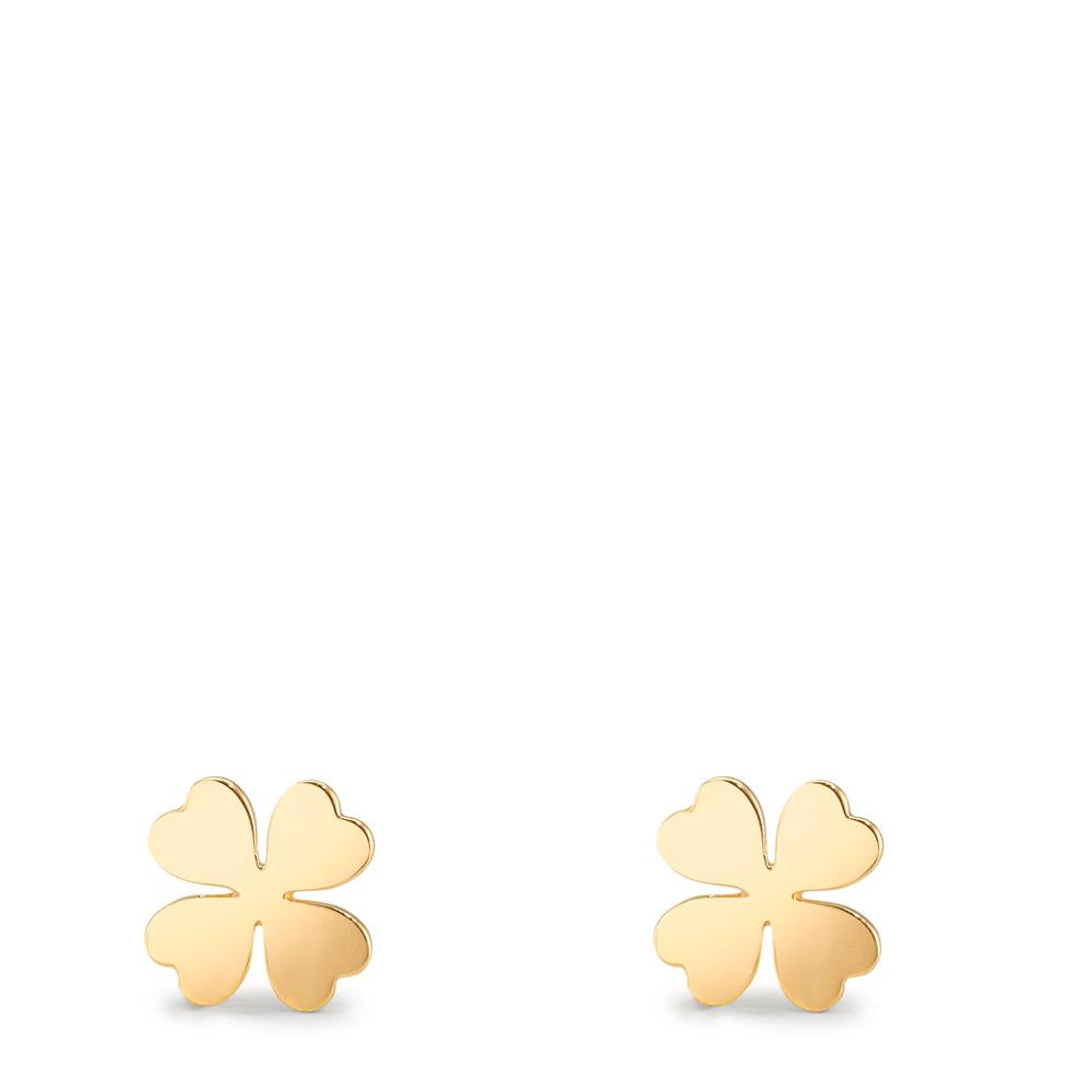 Ørestikker 375/9K guld Shamrock Ø6 mm