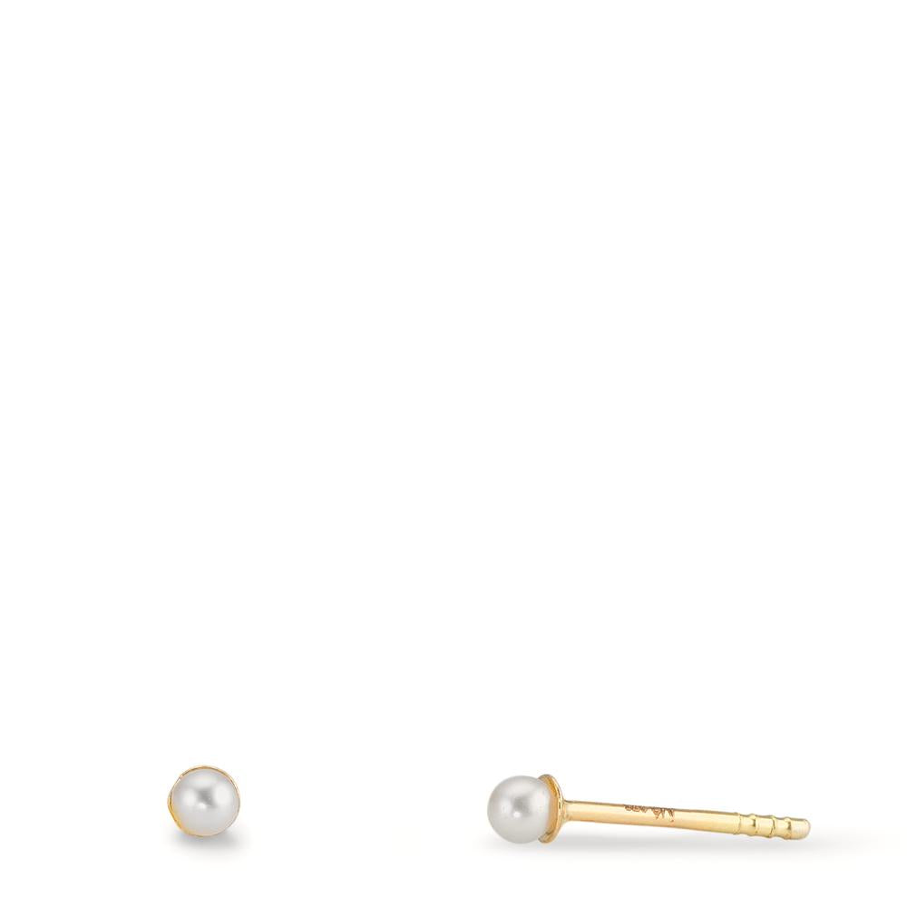 Ørestikker 375/9K guld Skinnende perler, 2 Perler 2-2.5 mm