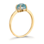 Ringe 375/9K guld Topas lyseblå, 5.5 mm