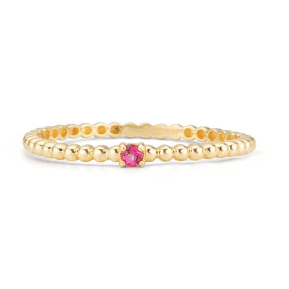 Ringe 375/9K guld Topas lyserød
