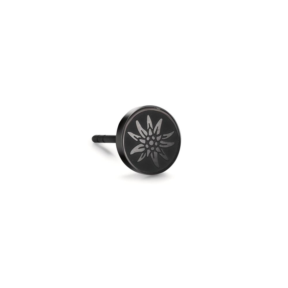 Ørestik 1 stk Rustfrit stål sort IP belagt Edelweiss Ø8 mm