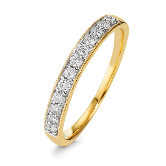 Memory ring 750/18K guld Diamant 0.25 ct, 12 Sten , w-pi3