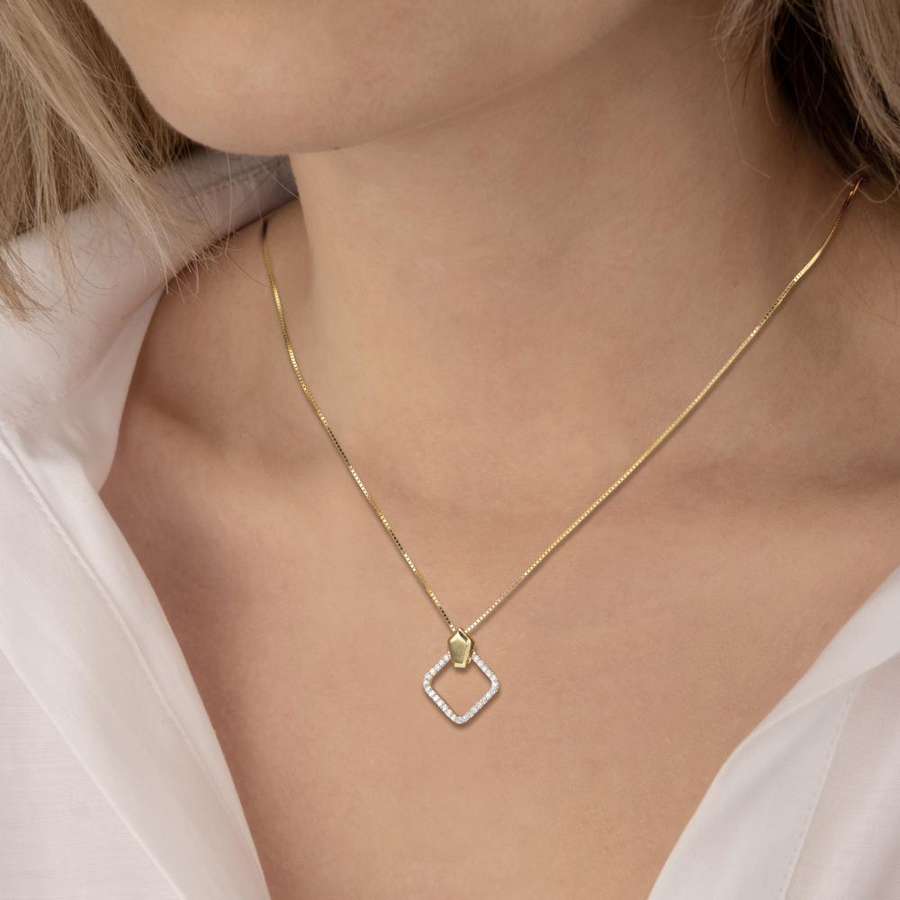 Vedhæng 750/18K guld Diamant 0.10 ct, w-si