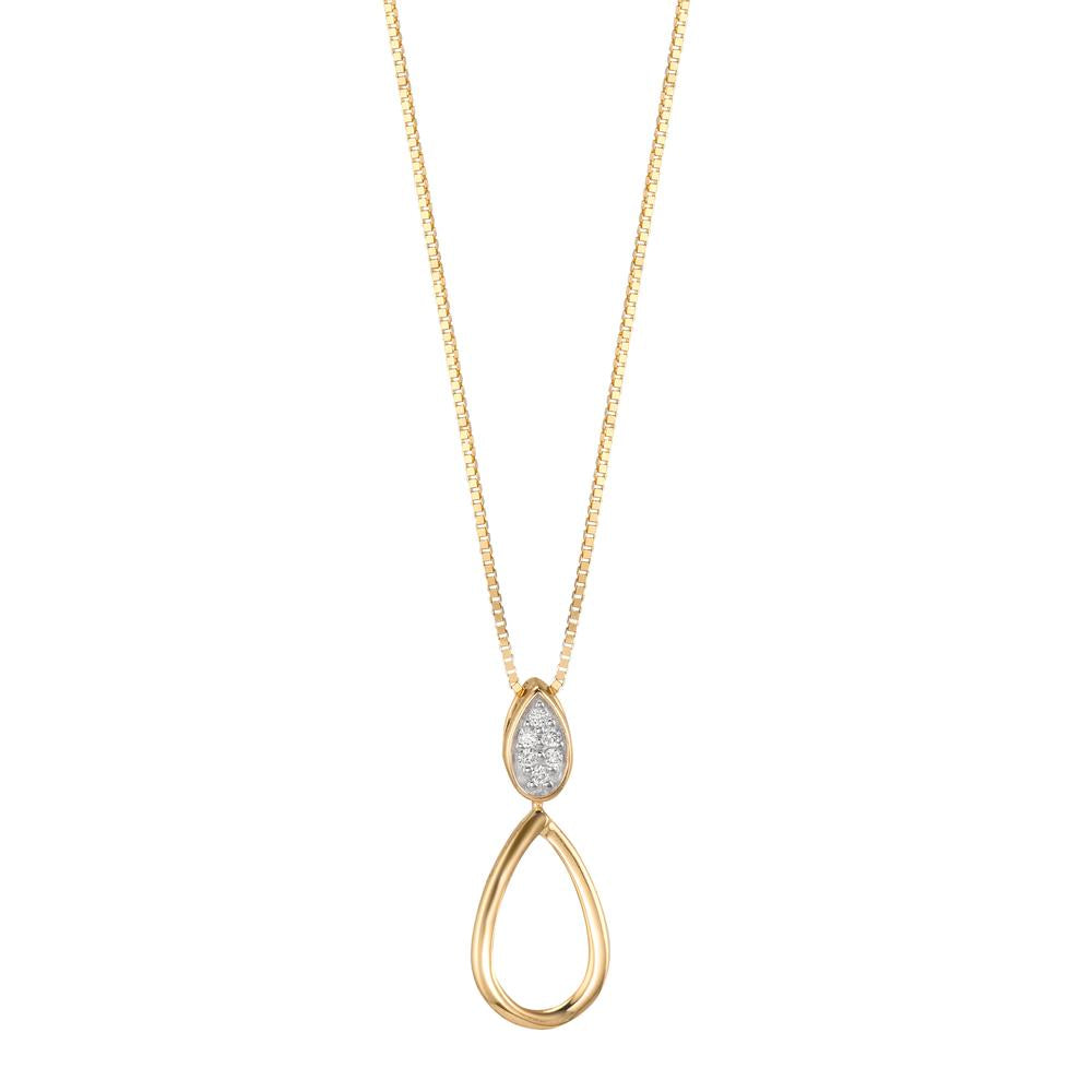 Vedhæng 750/18K guld Diamant 0.03 ct, 6 Sten , w-pi1