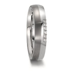 Partnerringe Rustfrit stål, Titanium Diamant 0.09 ct, 6 Sten , w-si