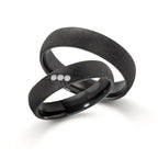 Partnerringe Zirkonium Diamant 0.045 ct, 3 Sten , w-si