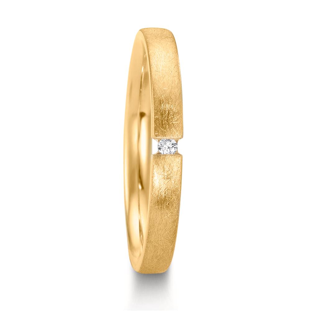 Partnerringe 750/18K guld Diamant 0.015 ct, w-si