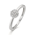 Ringe Sølv Zirconia 7 Sten rhodineret