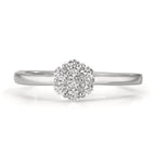 Ringe Sølv Zirconia 7 Sten rhodineret