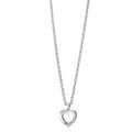 Collier Sølv rhodineret Hjerte 38-42 cm