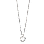 Collier Sølv rhodineret Hjerte 38-42 cm