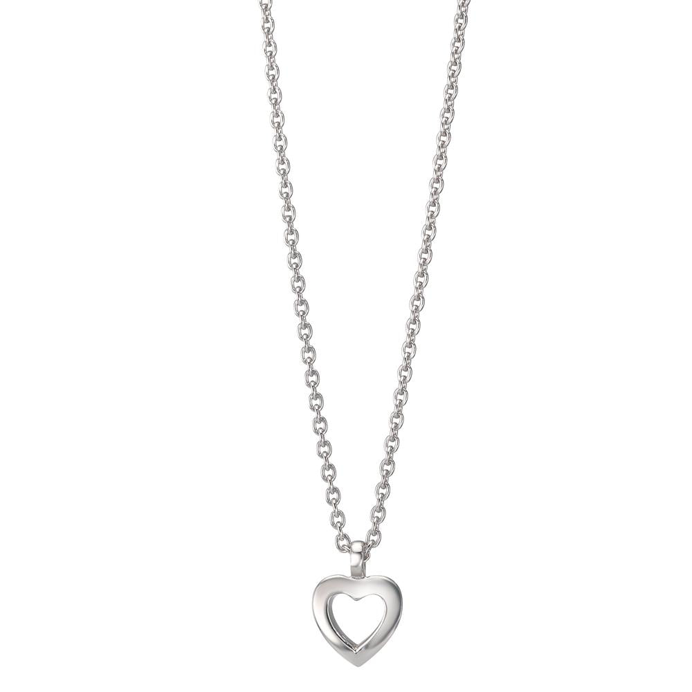 Collier Sølv rhodineret Hjerte 38-42 cm
