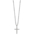 Collier Sølv Zirconia 16 Sten rhodineret Kryds 38-42 cm