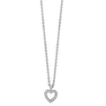 Collier Sølv Zirconia 16 Sten rhodineret Hjerte 38-42 cm